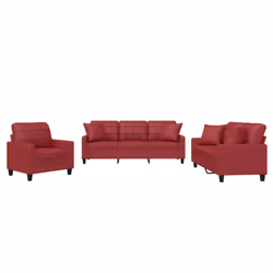 VidaXL 3201346, Rouge, mousse, Simili-cuir, Métal, Polywood, Textile, 60 cm, 50 cm, 41 cm