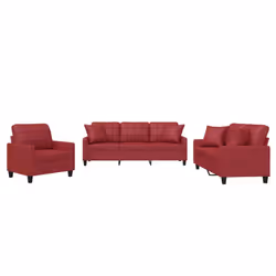 VidaXL 3201351, Rouge, mousse, Simili-cuir, Métal, Polywood, Textile, 198 cm, 77 cm, 80 cm