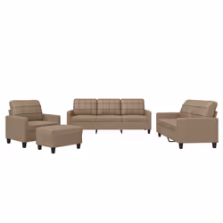 VidaXL 3201357, Cappucino, mousse, Simili-cuir, Métal, Polywood, Textile, 60 cm, 50 cm, 41 cm