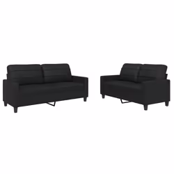 VidaXL 3201358, Noir, mousse, Simili-cuir, Métal, Polywood, Textile, 158 cm, 77 cm, 80 cm