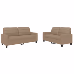 VidaXL 3201362, Cappucino, mousse, Simili-cuir, Métal, Polywood, Textile, 158 cm, 77 cm, 80 cm