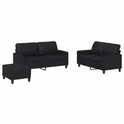 VidaXL 3201363, Noir, mousse, Simili-cuir, Métal, Polywood, Textile, 70 cm, 55 cm, 41 cm