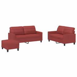 VidaXL 3201366, Rouge, mousse, Simili-cuir, Métal, Polywood, Textile, 70 cm, 55 cm, 41 cm