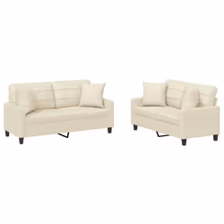 VidaXL 3201369, Crème, mousse, Simili-cuir, Métal, Polywood, Textile, 158 cm, 77 cm, 80 cm