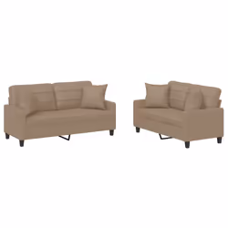 VidaXL 3201372, Cappucino, mousse, Simili-cuir, Métal, Polywood, Textile, 158 cm, 77 cm, 80 cm