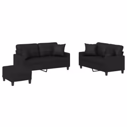 VidaXL 3201373, Noir, mousse, Simili-cuir, Métal, Polywood, Textile, 70 cm, 55 cm, 41 cm
