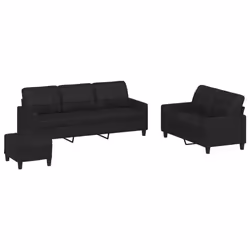VidaXL 3201383, Noir, mousse, Simili-cuir, Métal, Polywood, Textile, 60 cm, 50 cm, 41 cm