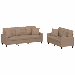 VidaXL 3201387, Cappucino, mousse, Simili-cuir, Métal, Polywood, Textile, 60 cm, 50 cm, 41 cm