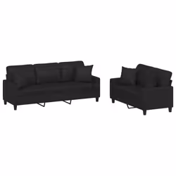VidaXL 3201388, Noir, mousse, Simili-cuir, Métal, Polywood, Textile, 198 cm, 77 cm, 80 cm