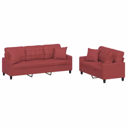 VidaXL 3201391, Rouge, mousse, Simili-cuir, Métal, Polywood, Textile, 198 cm, 77 cm, 80 cm
