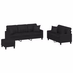 VidaXL 3201393, Noir, mousse, Simili-cuir, Métal, Polywood, Textile, 60 cm, 50 cm, 41 cm