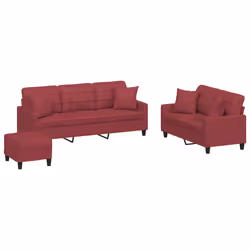 VidaXL 3201396, Rouge, mousse, Simili-cuir, Métal, Polywood, Textile, 60 cm, 50 cm, 41 cm