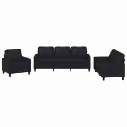 VidaXL 3201398, Noir, mousse, Simili-cuir, Métal, Polywood, Textile, 198 cm, 77 cm, 80 cm