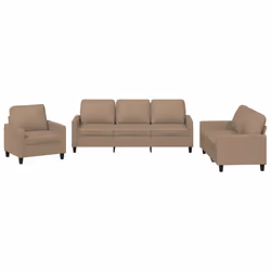 VidaXL 3201402, Cappucino, mousse, Simili-cuir, Métal, Polywood, Textile, 198 cm, 77 cm, 80 cm