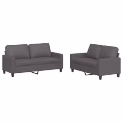 VidaXL 3201410, Gris, mousse, Simili-cuir, Métal, Polywood, Textile, 158 cm, 77 cm, 80 cm