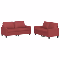 VidaXL 3201411, Rouge, mousse, Simili-cuir, Métal, Polywood, Textile, 158 cm, 77 cm, 80 cm