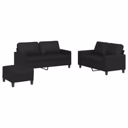VidaXL 3201413, Noir, mousse, Simili-cuir, Métal, Polywood, Textile, 70 cm, 55 cm, 41 cm