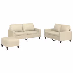 VidaXL 3201414, Crème, mousse, Simili-cuir, Métal, Polywood, Textile, 70 cm, 55 cm, 41 cm