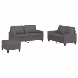 VidaXL 3201415, Gris, mousse, Simili-cuir, Métal, Polywood, Textile, 70 cm, 55 cm, 41 cm