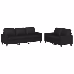 VidaXL 3201418, Noir, mousse, Simili-cuir, Métal, Polywood, Textile, 198 cm, 77 cm, 80 cm
