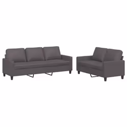 VidaXL 3201420, Gris, mousse, Simili-cuir, Métal, Polywood, Textile, 198 cm, 77 cm, 80 cm