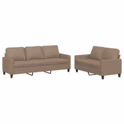 VidaXL 3201422, Cappucino, mousse, Simili-cuir, Métal, Polywood, Textile, 198 cm, 77 cm, 80 cm