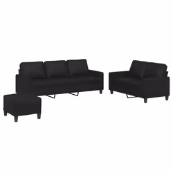 VidaXL 3201423, Noir, mousse, Simili-cuir, Métal, Polywood, Textile, 60 cm, 50 cm, 41 cm