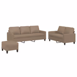VidaXL 3201427, Cappucino, mousse, Simili-cuir, Métal, Polywood, Textile, 60 cm, 50 cm, 41 cm