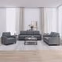 vidaXL Ensemble de canapés 3 pcs avec coussins Gris foncé Velours