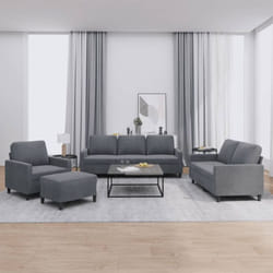 Vidaxl - Ensemble de canapés 4 pcs avec coussins Gris foncé Velours