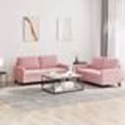 vidaXL Ensemble de canapés 2 pcs avec coussins Rose Velours