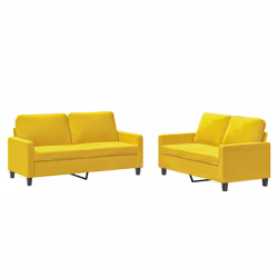 VidaXL 3201502, Jaune, mousse, Métal, Polyester, Polywood, Textile, 158 cm, 77 cm, 80 cm