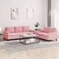vidaXL Ensemble de canapés 2 pcs avec coussins Rose Velours
