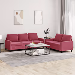 VidaXL 3201520 Ensemble de meubles de salle à manger Rouge