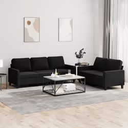 VidaXL 3201521 Ensemble de meubles de salle à manger Noir