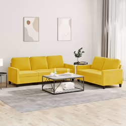 VidaXL 3201522 Ensemble de meubles de salle à manger Jaune