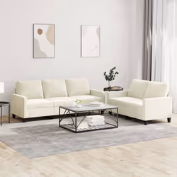 VidaXL 3201524 Ensemble de meubles de salle à manger Crème