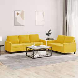 VidaXL 3201532 Ensemble de meubles de salle à manger Jaune