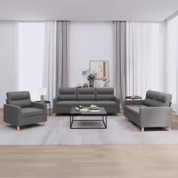 VidaXL 3201537 Ensemble de meubles de salle à manger Gris