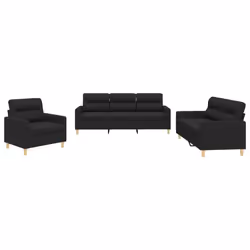 VidaXL 3201540, Noir, mousse, Métal, Polyester, Textile, 198 cm, 77 cm, 80 cm