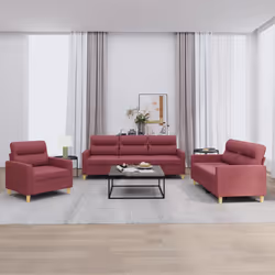 VidaXL 3201542 Ensemble de meubles de salle à manger Rouge
