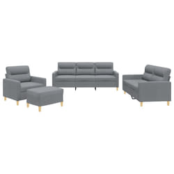 VidaXL 3201544 Ensemble de meubles de salle à manger Gris