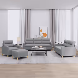 VidaXL 3201544 Ensemble de meubles de salle à manger Gris