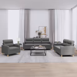 VidaXL 3201545 Ensemble de meubles de salle à manger Gris