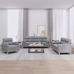 VidaXL 3201552 Ensemble de meubles de salle à manger Gris