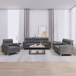 VidaXL 3201553 Ensemble de meubles de salle à manger Gris