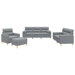 VidaXL 3201560 Ensemble de meubles de salle à manger Gris