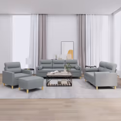 VidaXL 3201560 Ensemble de meubles de salle à manger Gris