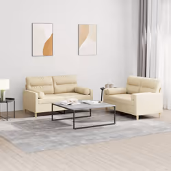 VidaXL 3201570 Ensemble de meubles de salle à manger Crème