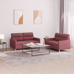 VidaXL 3201574 Ensemble de meubles de salle à manger Rouge
